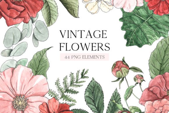 Download Watercolor Vintage Fall Flowers Clipart - Fall Collection