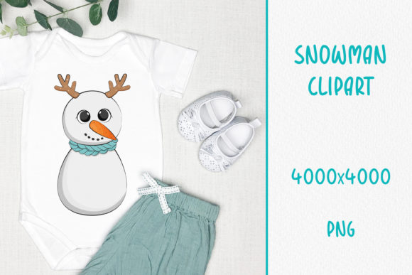 Download Cute Winter Snowman Clipart. PNG. - Premium Resources