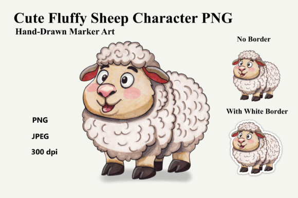 Download Fluffy Sheep Character PNG - Character Collection