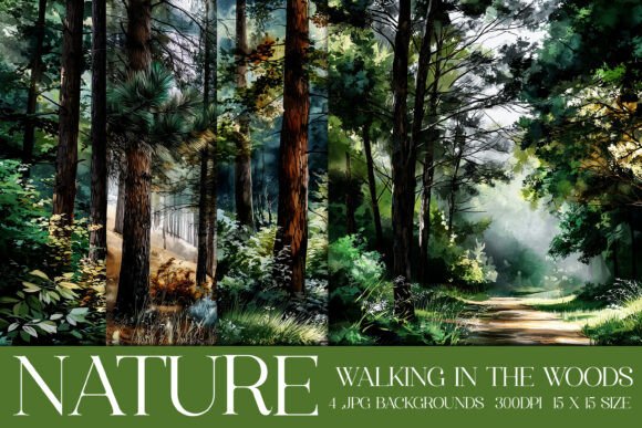 Download Walk in the Woods Nature Backgrounds, S3 - Woods Collection