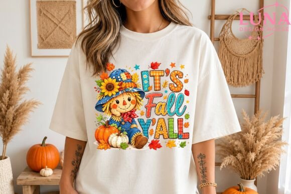 Download It's Fall Y'all Scarecrow PNG Clipart - Fall Collection
