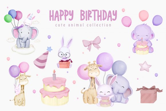 Download Animal Birthday Character Set - Character Collection