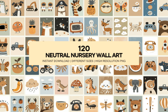 Download Neutral Kids Wall Art Nursery Printable - Kids wall art Collection