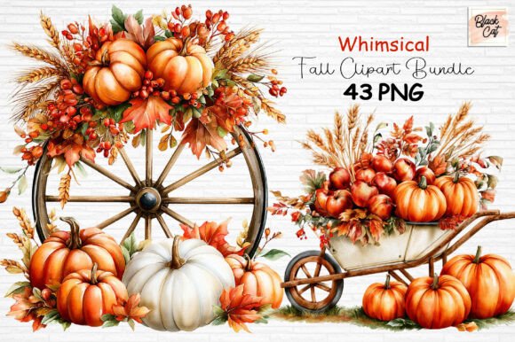 Download Whimsical Fall Clipart Bundle PNG - Fall Collection