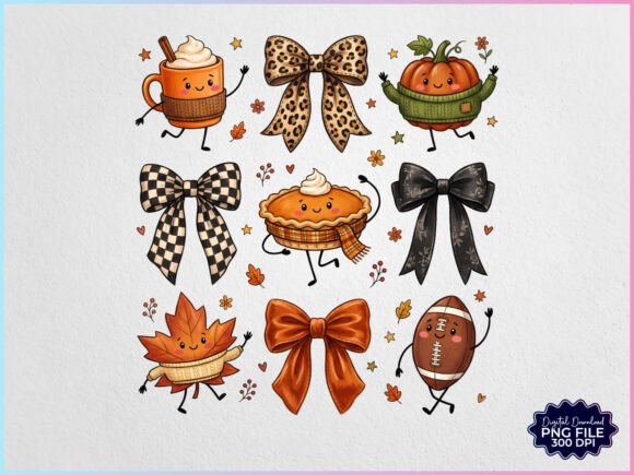 Download Fall Doodles Characters Coquette Bow PNG - Character Collection