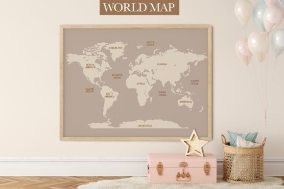 Download World Map, Kids Wall Art - Kids wall art Collection