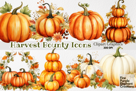 Download Watercolor Fall Autumn Decor Pumpkins - Fall Collection
