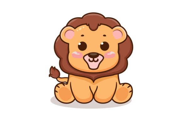 Download Vector Cute Lion Cartoon Character - Character Collection