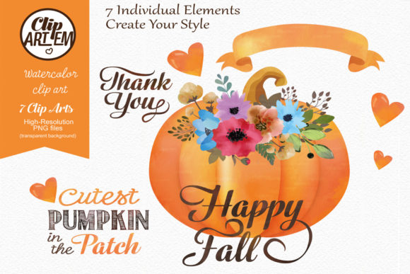 Download Happy Fall Pumpkin 7 Clip Art - Fall Collection