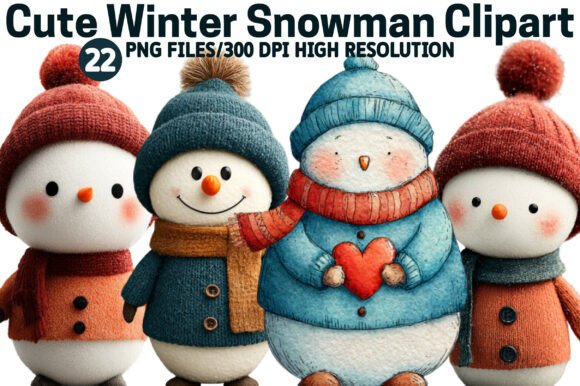 Download Cute Winter Snowman Clipart - Premium Resources