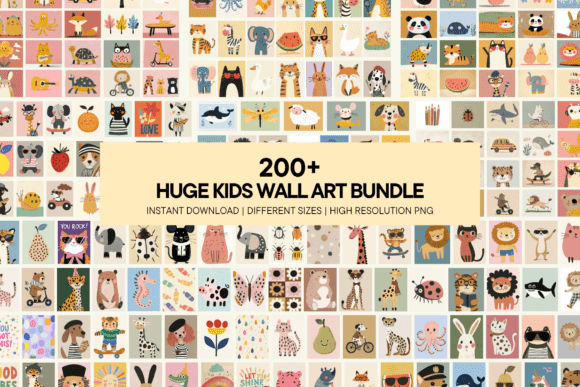 Download Colorful Kids Wall Art Nursery Printable - Kids wall art Collection