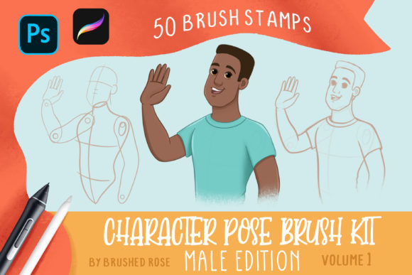 Download Character Pose Brush Kit- Male Edition - Character Collection